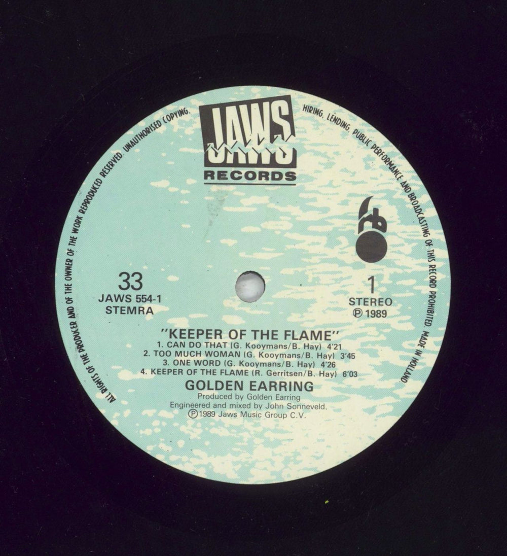 Golden Earring Keeper Of The Flame Dutch vinyl LP album (LP record) EARLPKE539608