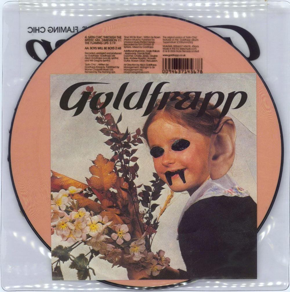 Goldfrapp Satin Boys, Flaming Chic UK 7" vinyl picture disc (7 inch picture disc single) FPP7PSA371513