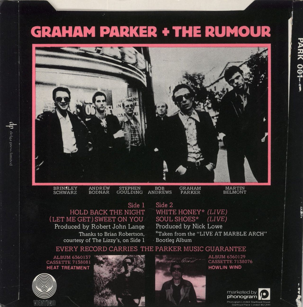 Graham Parker The Pink Parker UK 7" vinyl single (7 inch record / 45)