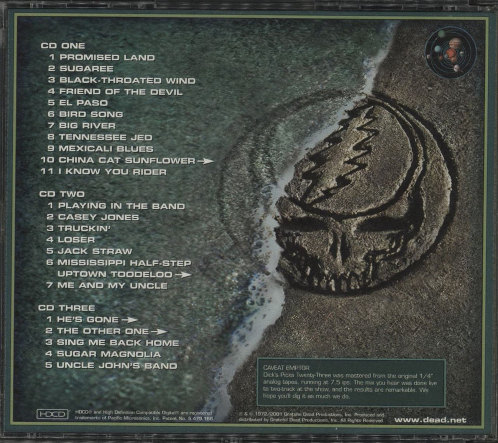Grateful Dead Dick's Picks Volume Twenty Three US 3-CD album set (Triple CD)