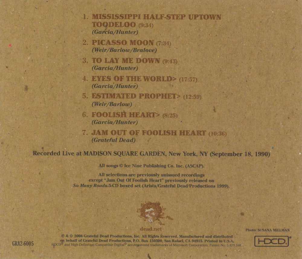 Grateful Dead Road Trips, Vol. 2 No. 1: MSG September '90 + Bonus CD US 3-CD album set (Triple CD)