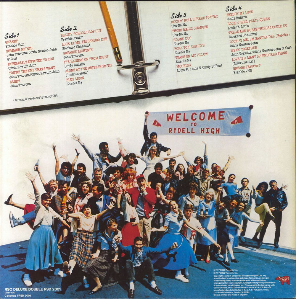 Grease Grease UK 2-LP vinyl record set (Double LP Album)