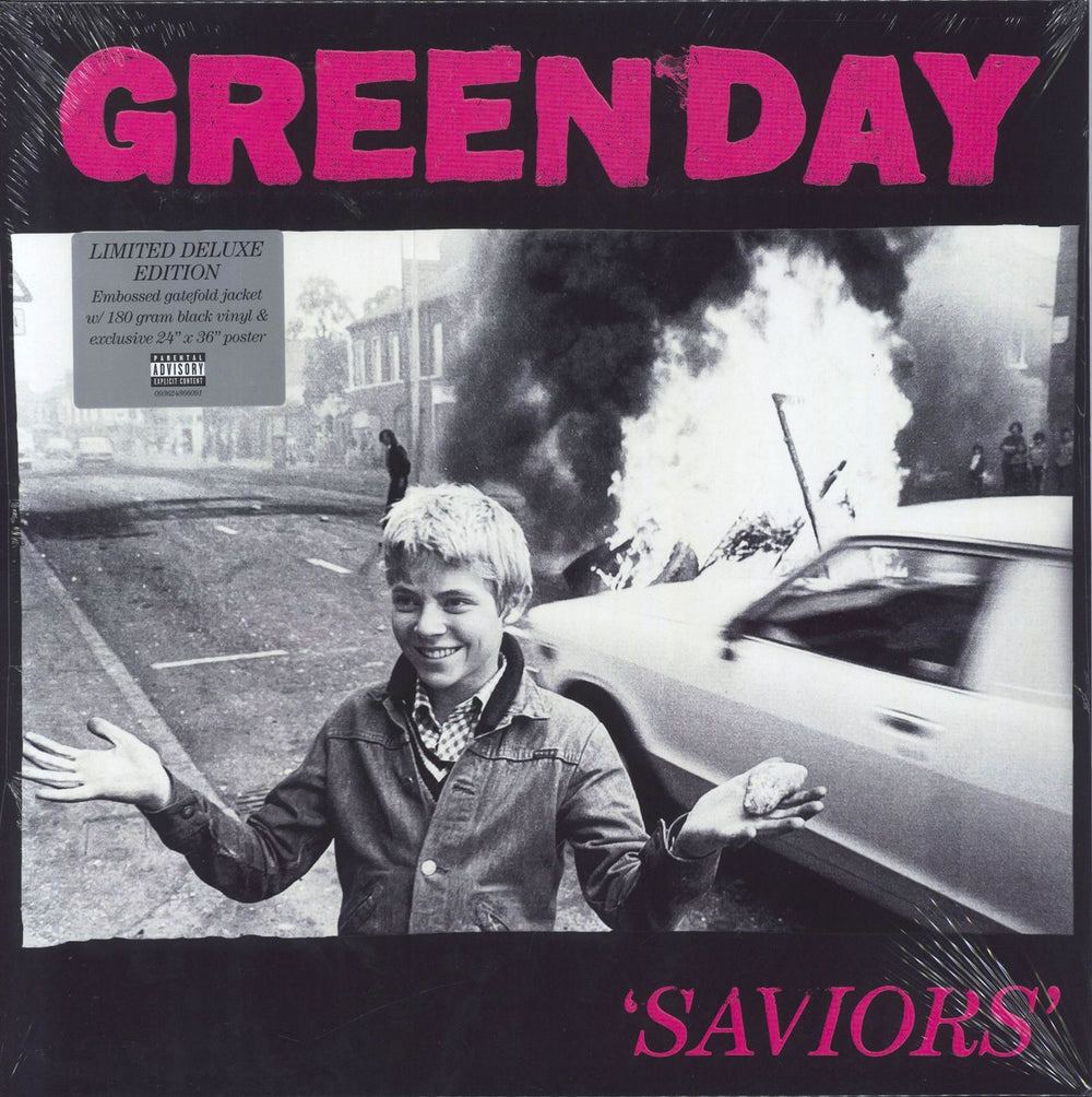 Green Day Saviors - 180 Gram Vinyl + Poster - Sealed UK vinyl LP album (LP record) 093624870692