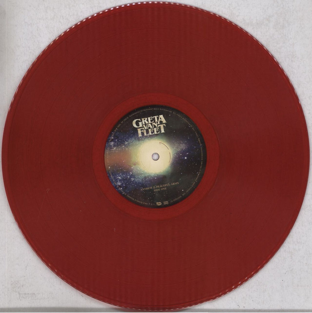 Greta Van Fleet Anthem Of The Peaceful - Red Vinyl US vinyl LP album (LP record) Q3LLPAN837022