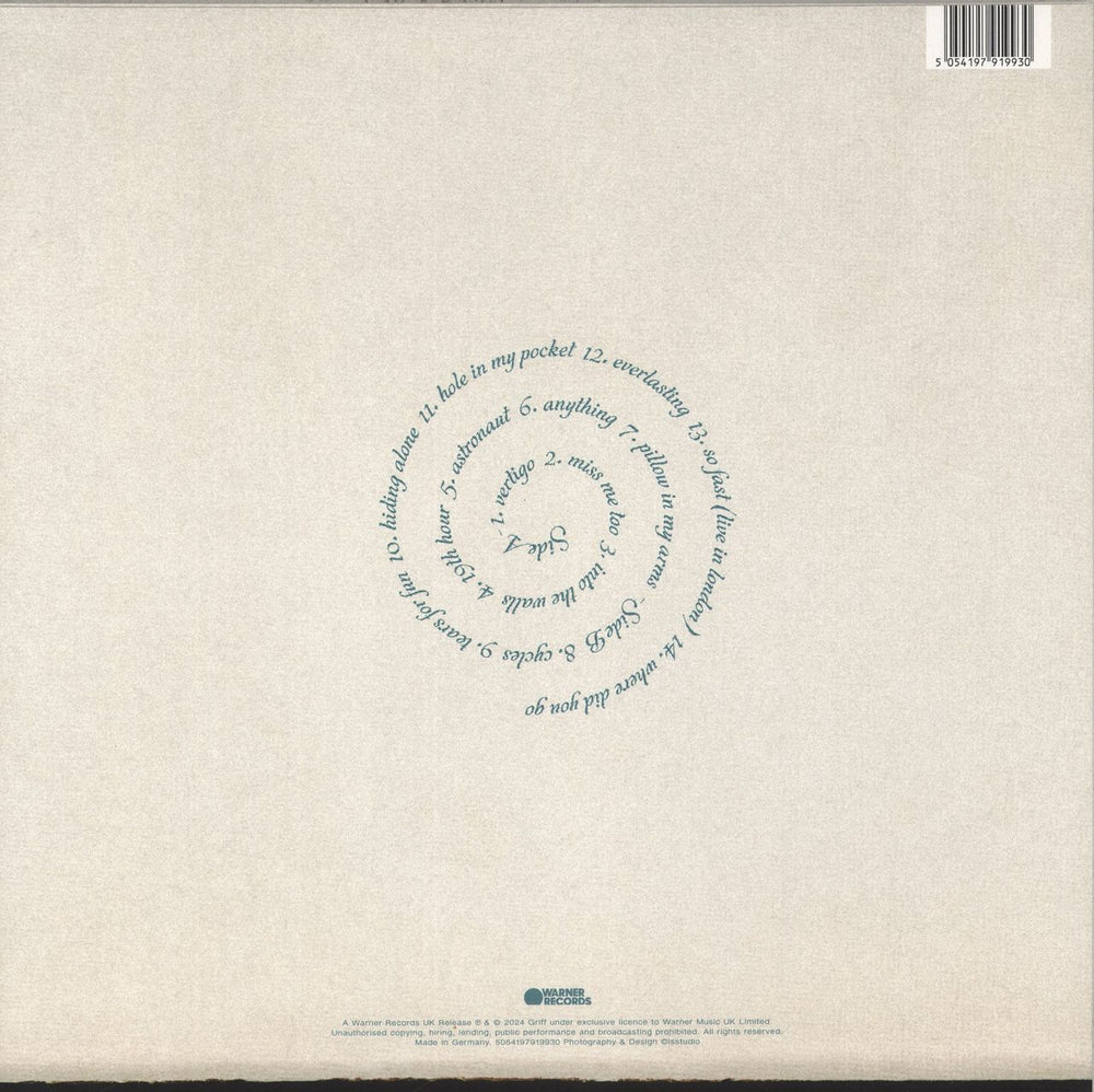 Griff Vertigo - Petrol Green Vinyl UK vinyl LP album (LP record) 5054197919930