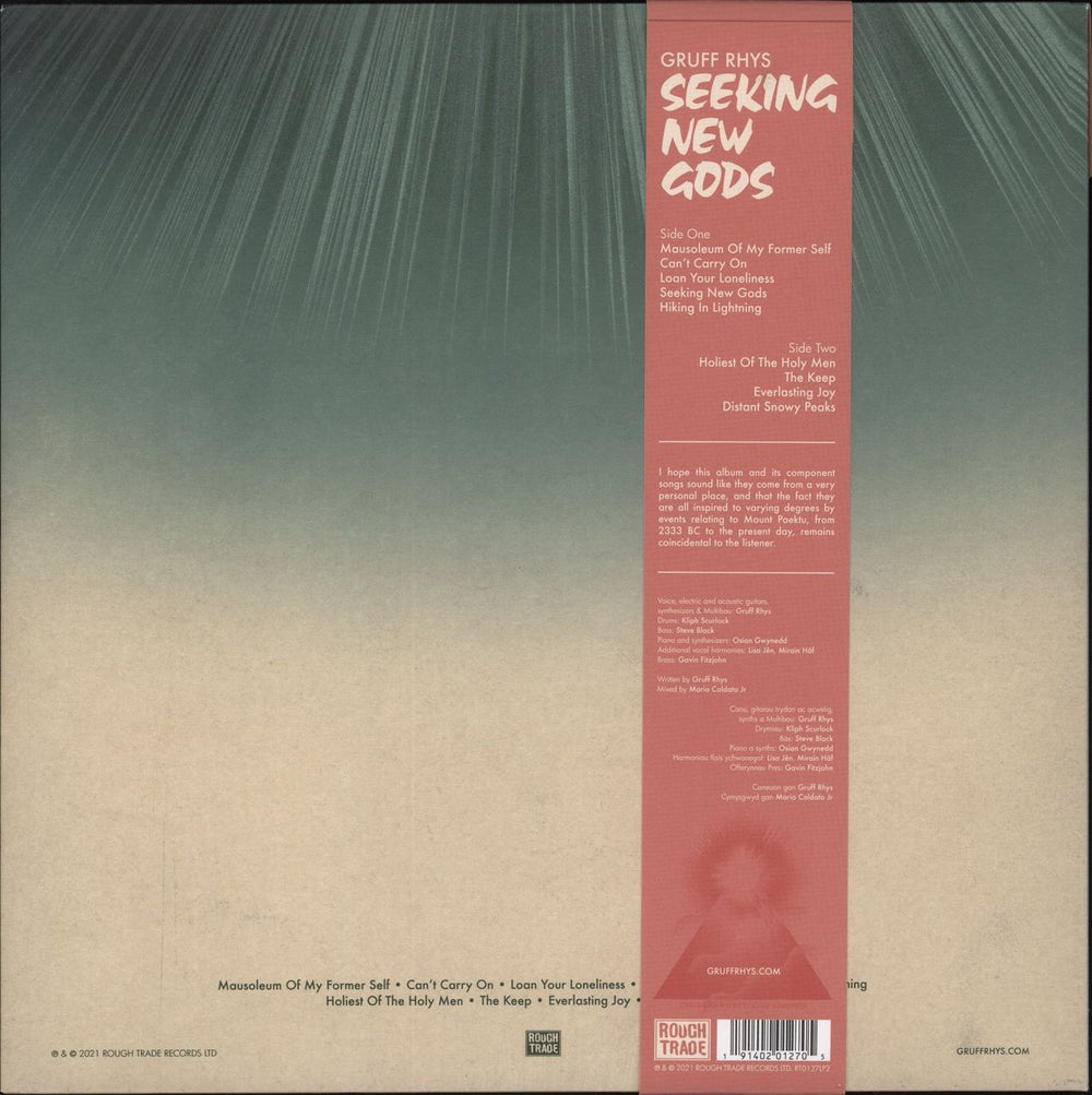 Gruff Rhys Seeking New Gods - Green Vinyl UK vinyl LP album (LP record) 191402012705