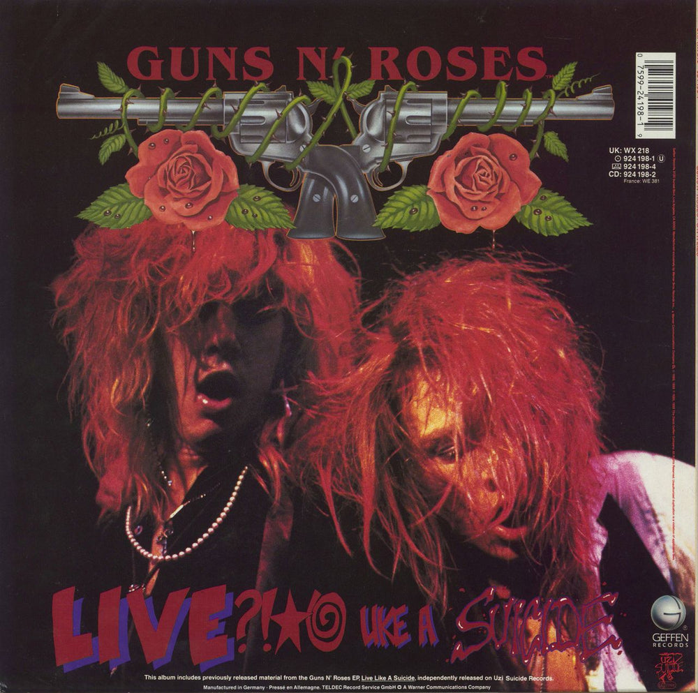 Guns N Roses GN'R Lies UK vinyl LP album (LP record) 075992419819