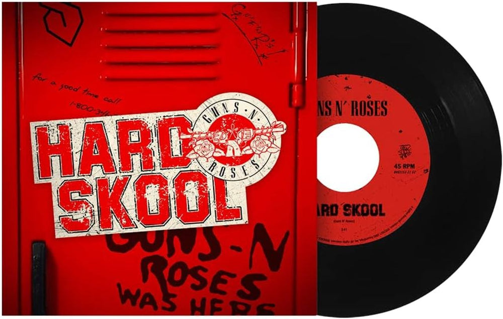 Guns N Roses Hard Skool - Black Vinyl - Sealed US 7" vinyl single (7 inch record / 45) B0034711-21