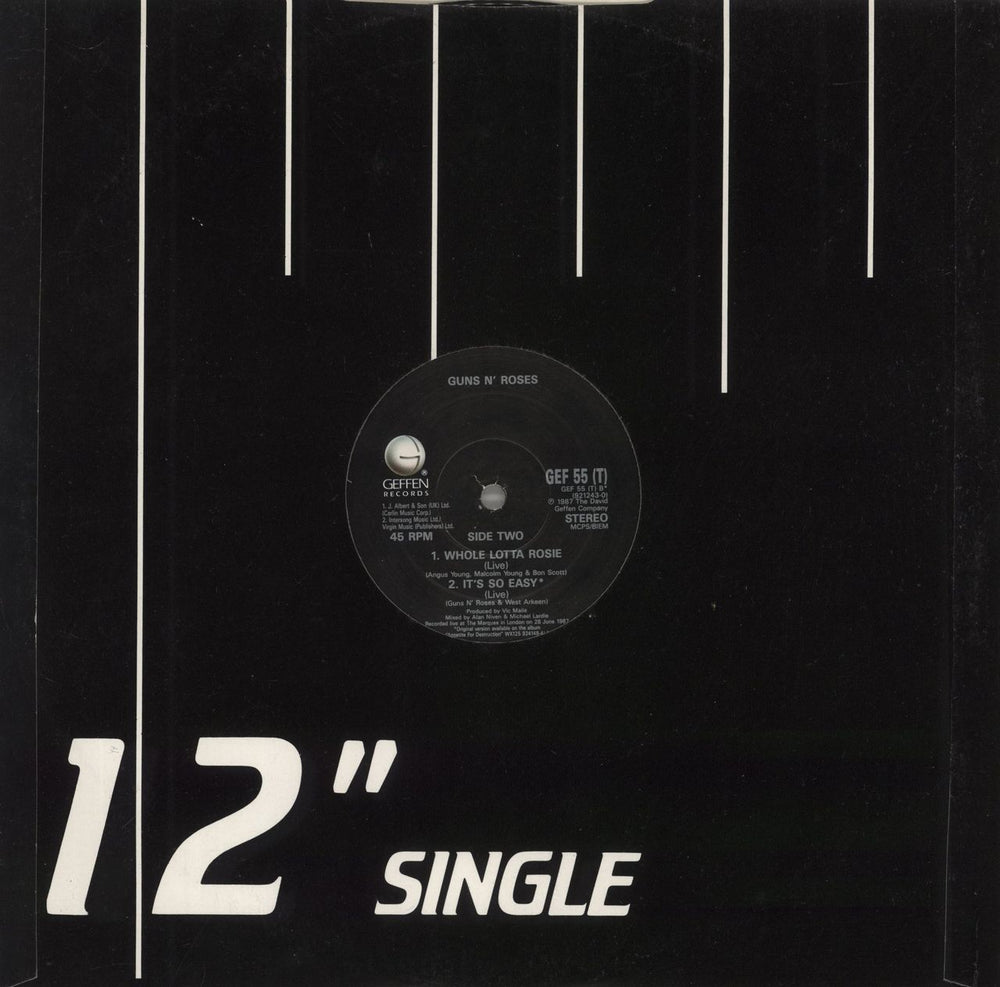 Guns N Roses Sweet Child O Mine UK 12" vinyl single (12 inch record / Maxi-single) 075992124300