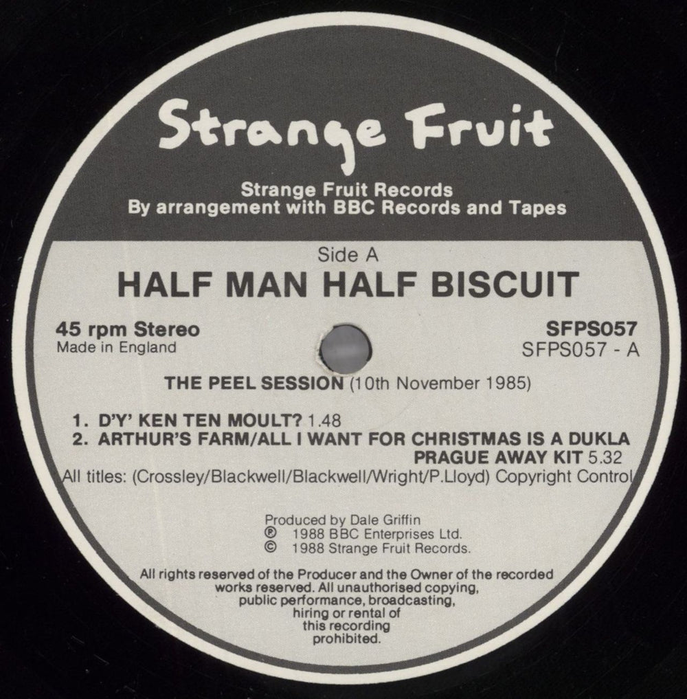 Half Man Half Biscuit The Peel Sessions UK 12" vinyl single (12 inch record / Maxi-single) HHB12TH822475