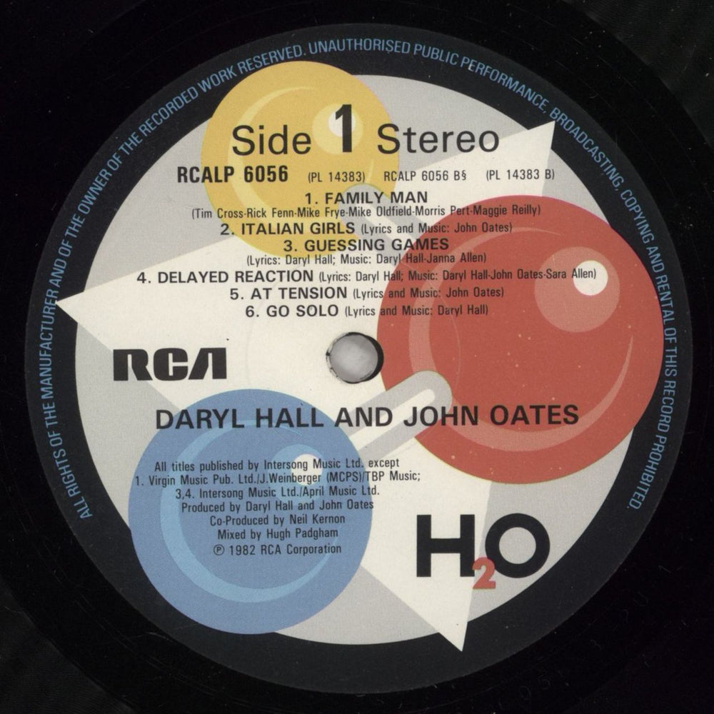 Hall & Oates H2O UK vinyl LP album (LP record) HNOLPHO449344