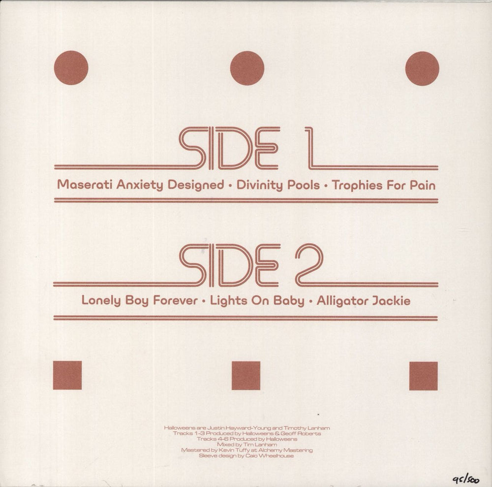 Halloweens Maserati Anxiety Designed - Signed UK 10" vinyl single (10 inch record)