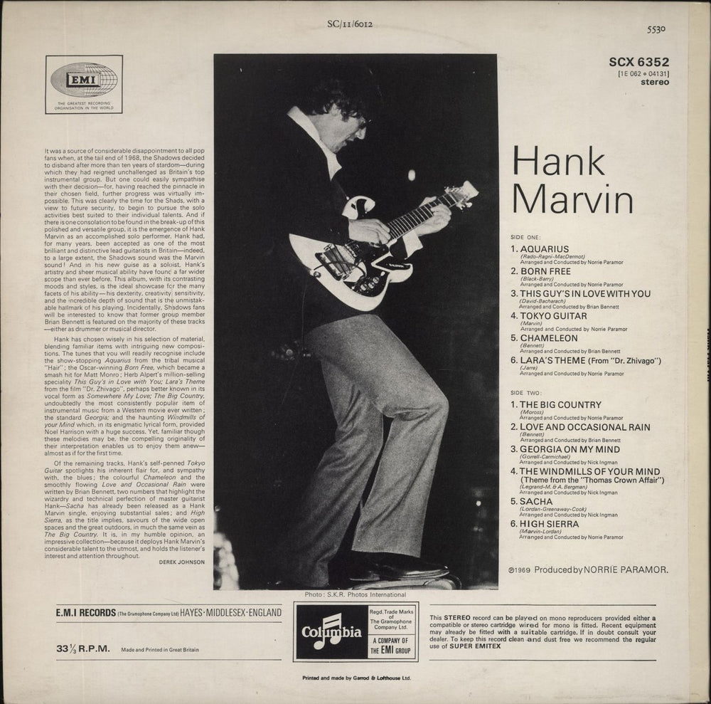 Hank Marvin Hank Marvin - 1st UK vinyl LP album (LP record)