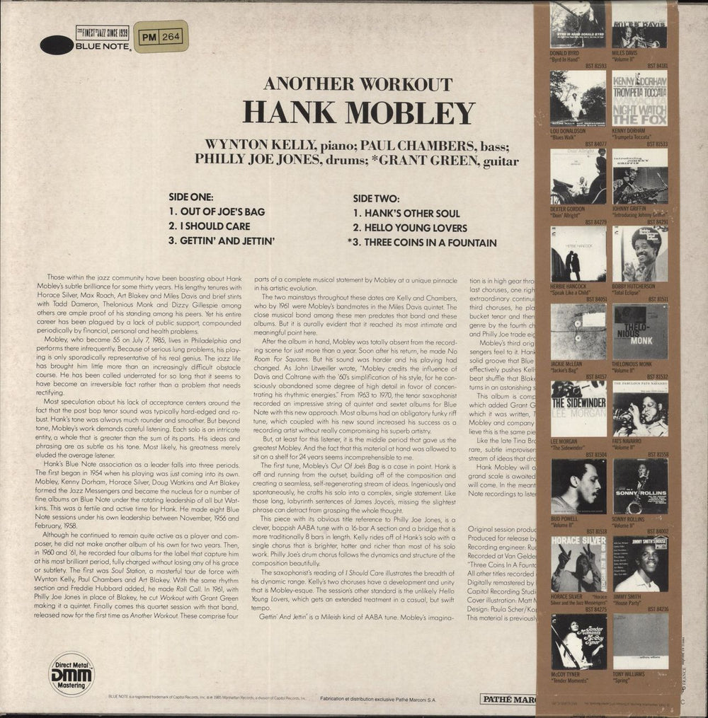 Hank Mobley Another Workout + obi French vinyl LP album (LP record)