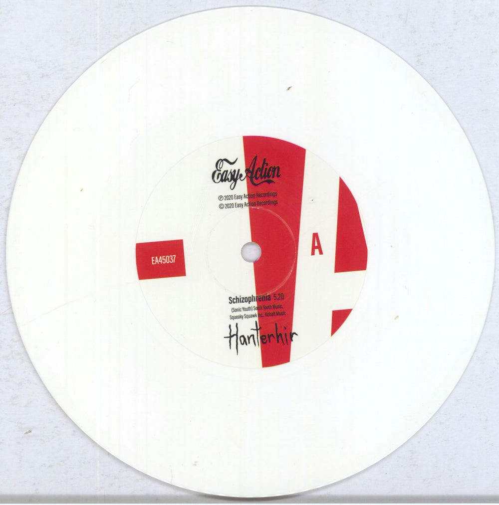 Hanterhir Schizophrenia / Dancing Out In Space - White Vinyl UK 7" vinyl single (7 inch record / 45) 4V707SC831629