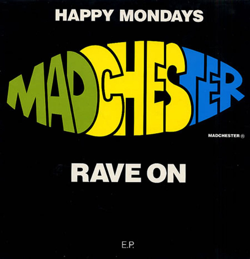 Happy Mondays Madchester Rave On EP - Embossed Sleeve UK 12" vinyl single (12 inch record / Maxi-single) FAC242