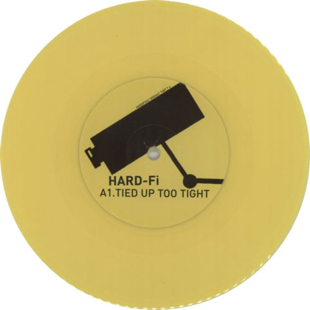 Hard-Fi Tied Up Too Tight - Yellow Vinyl + Numbered Sleeve UK 7" vinyl single (7 inch record / 45) H0-07TI323306