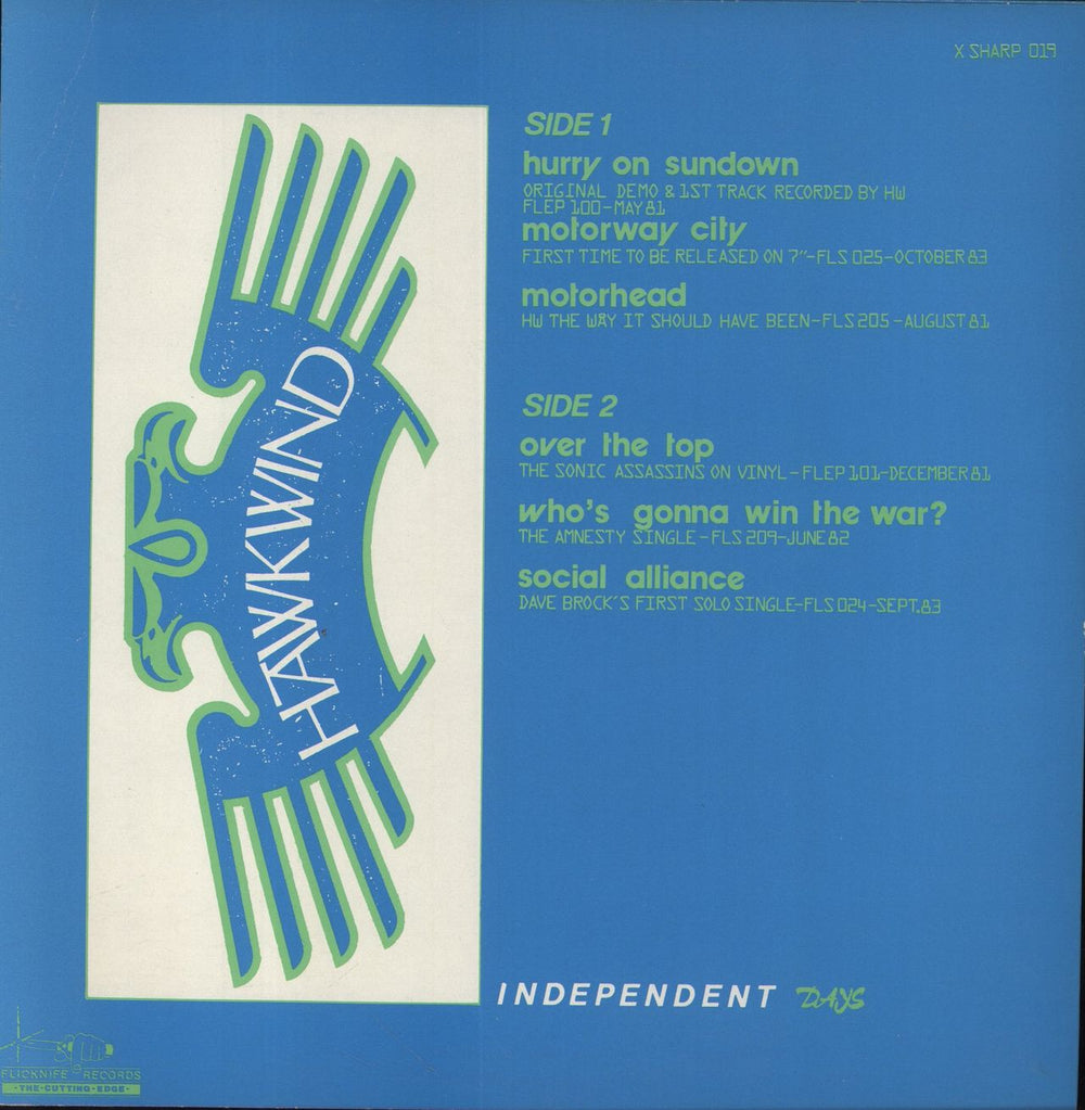 Hawkwind Independent Days EP UK 10" vinyl single (10 inch record)