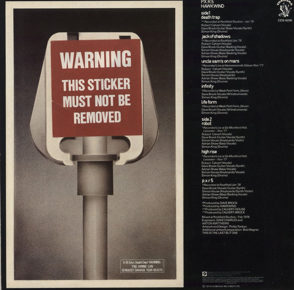 Hawkwind P.X.R. 5 - 2nd + Sticker UK vinyl LP album (LP record)