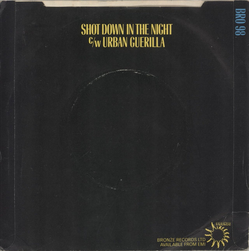 Hawkwind Shot Down In The Night UK 7" vinyl single (7 inch record / 45)