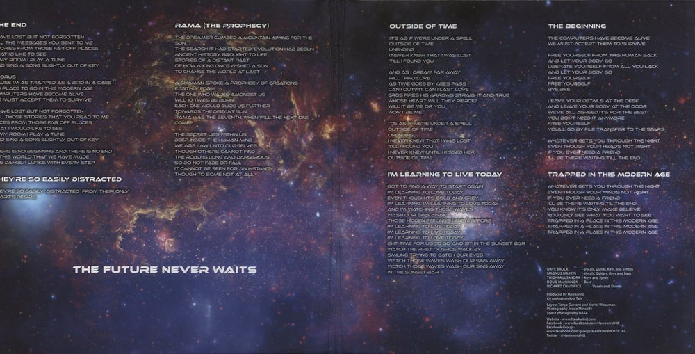 Hawkwind The Future Never Waits UK 2-LP vinyl record set (Double LP Album)