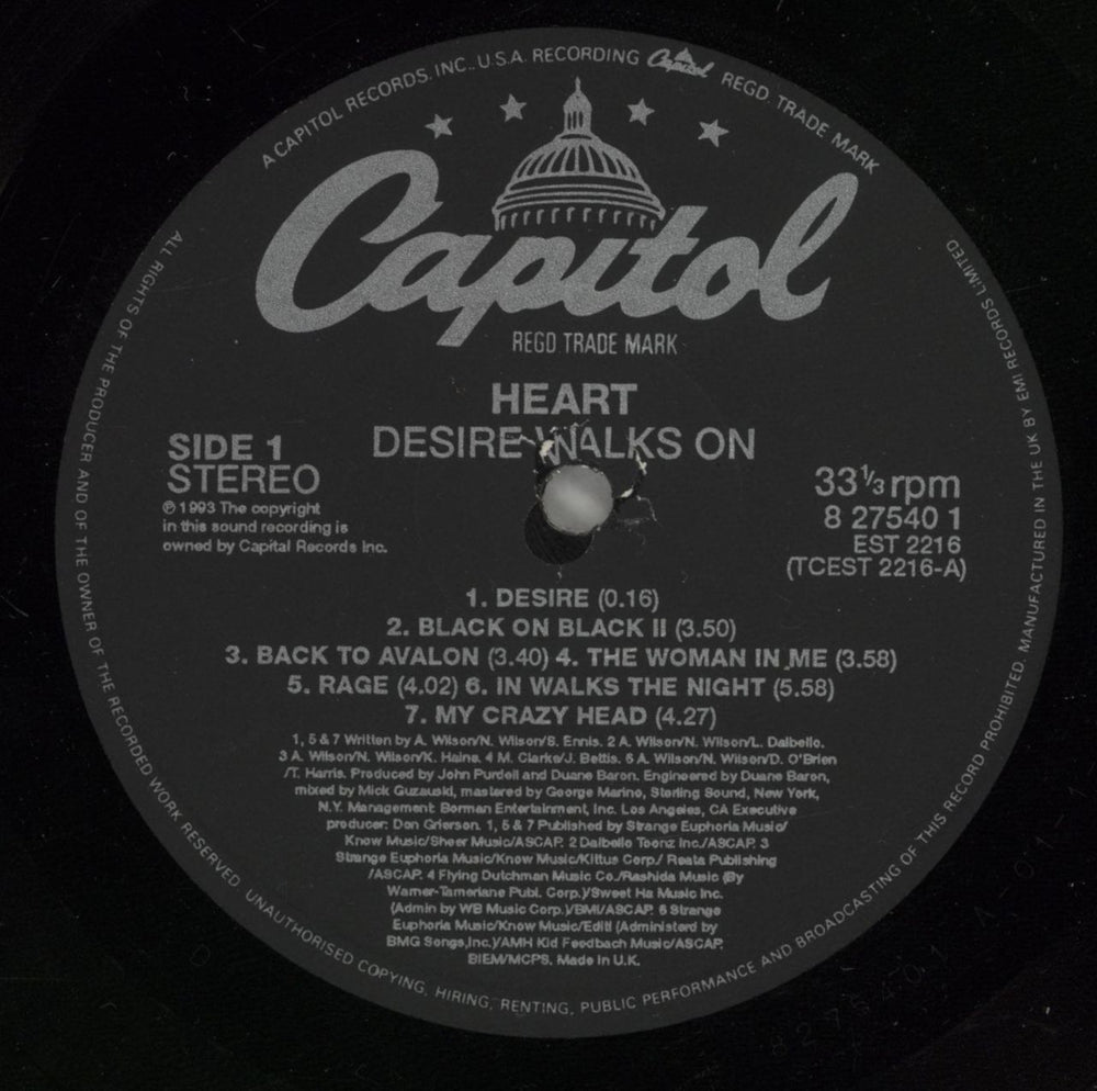 Heart Desire Walks On UK vinyl LP album (LP record) HEALPDE875365