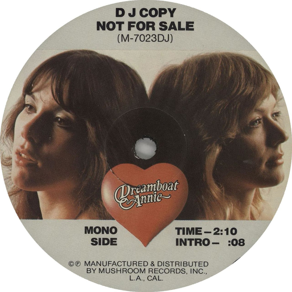 Heart Dreamboat Annie - Pic Label US Promo 12" vinyl single (12 inch record / Maxi-single)