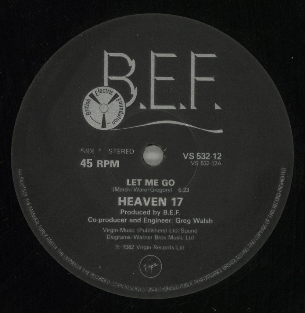 Heaven 17 Let Me Go! UK 12" vinyl single (12 inch record / Maxi-single) H1712LE14318