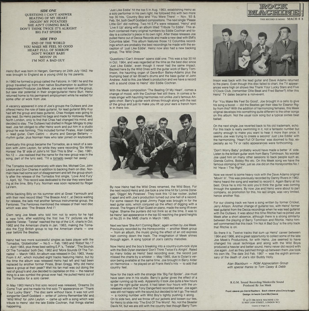 Heinz That's The Way It Was UK vinyl LP album (LP record)