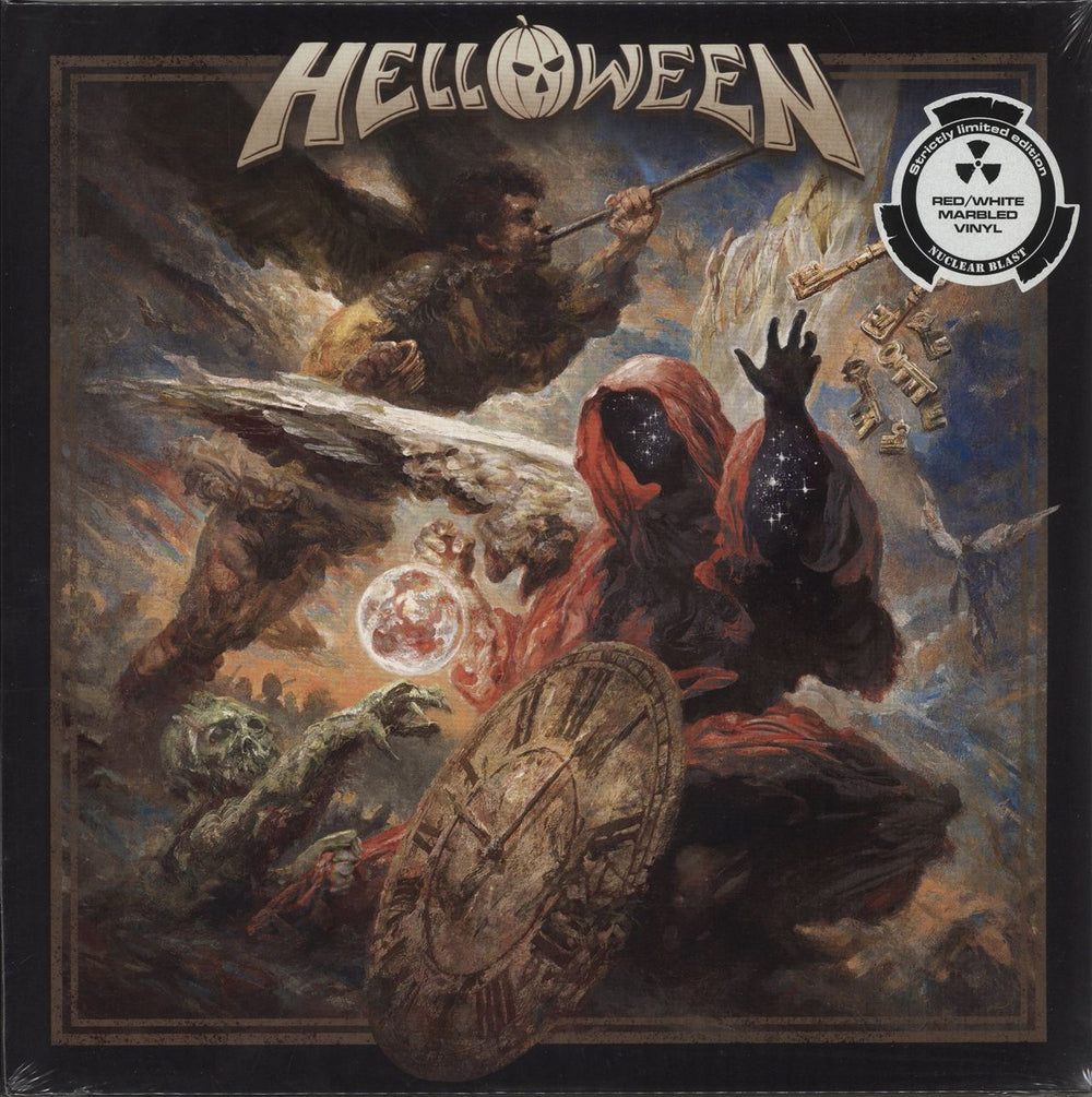 Helloween Helloween - Red/White Marbled Vinyl - Sealed German 2-LP vinyl record set (Double LP Album) NBT4858-7