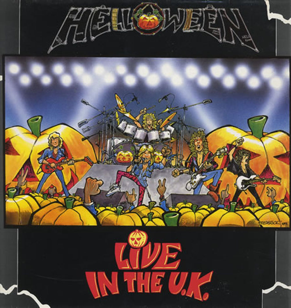 Helloween Live In The UK UK vinyl LP album (LP record) EMC3558