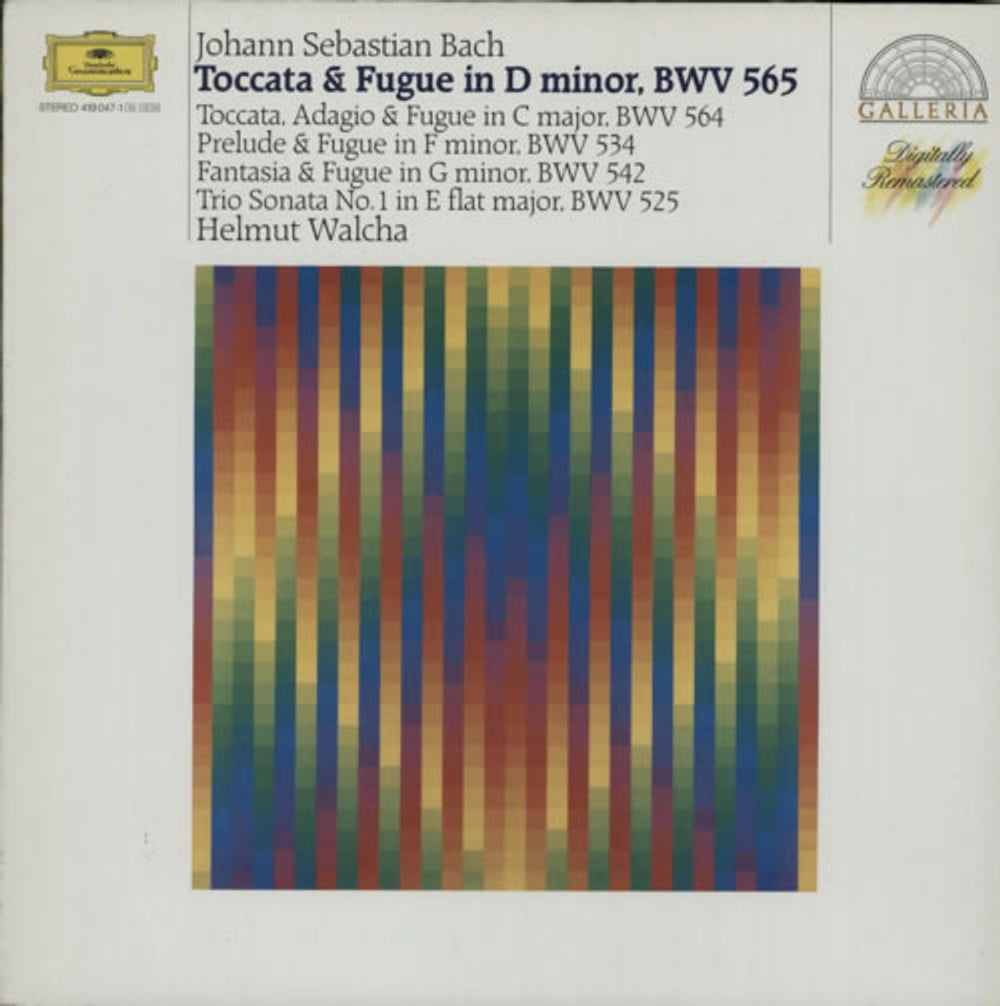 Helmut Walcha Bach: Toccata & Fugue In D Minor German vinyl LP album (LP record) 419047-1