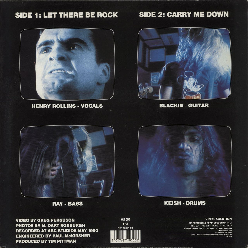Henry Rollins Let There Be Rock - EX UK 12" vinyl single (12 inch record / Maxi-single) 5017687103066