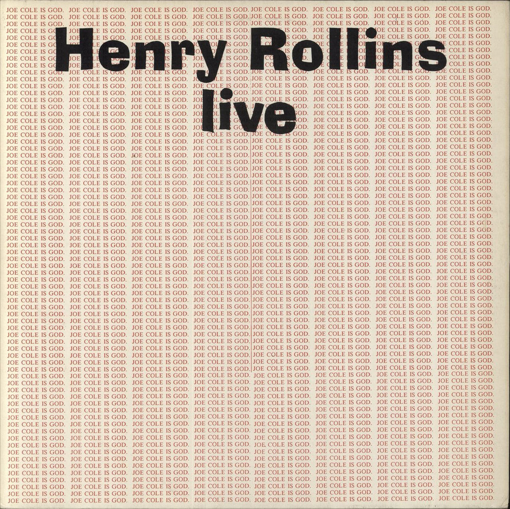 Henry Rollins Live Dutch Promo vinyl LP album (LP record) EKSAKT034