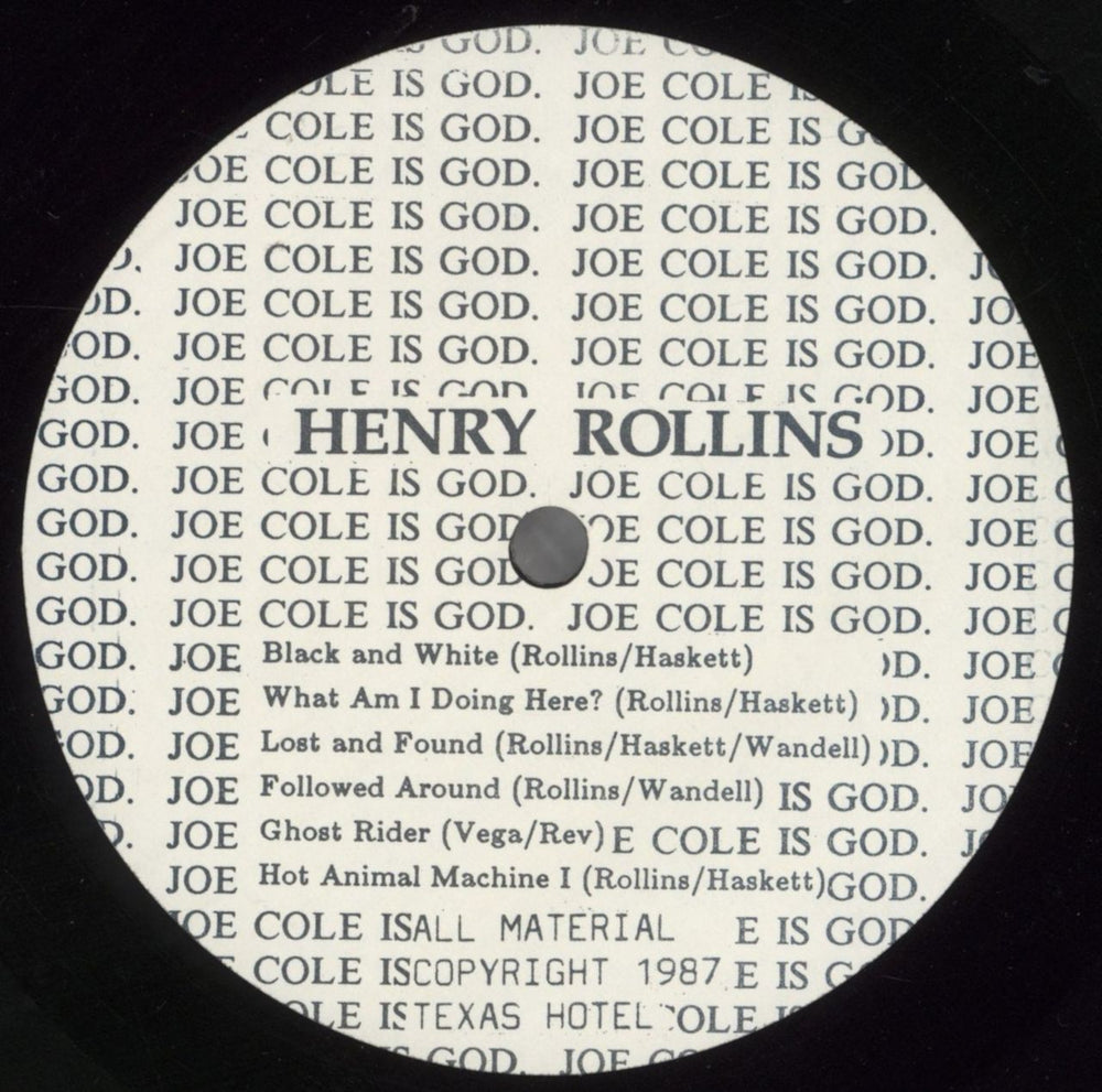 Henry Rollins Live Dutch Promo vinyl LP album (LP record) HRYLPLI857457