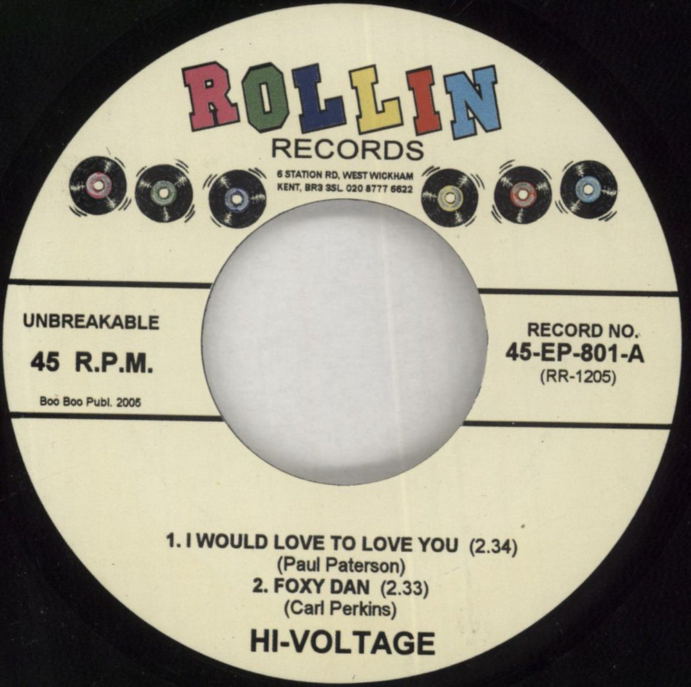 Hi Voltage [Rockabilly] Four For The Floor E.P. UK 7" vinyl single (7 inch record / 45) 7VB07FO851723