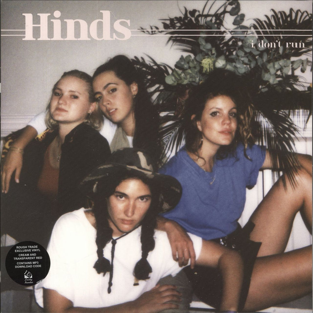 Hinds I Don't Run -  Half Transparent Red & Half Cream Vinyl UK vinyl LP album (LP record) LUCKY116RT