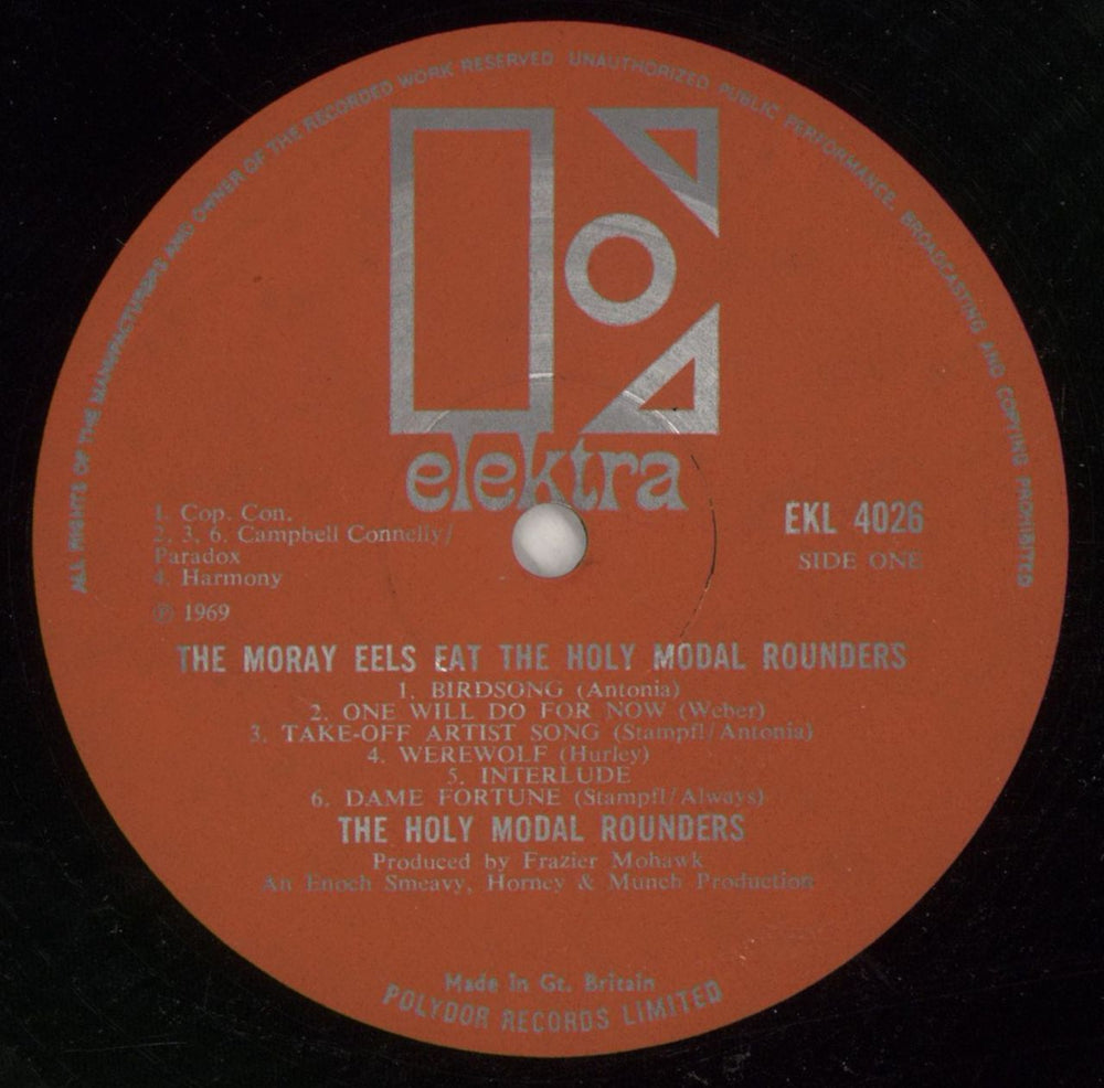 Holy Modal Rounders The Moray Eels Eat The Holy Modal Rounders UK vinyl LP album (LP record) HMRLPTH609607