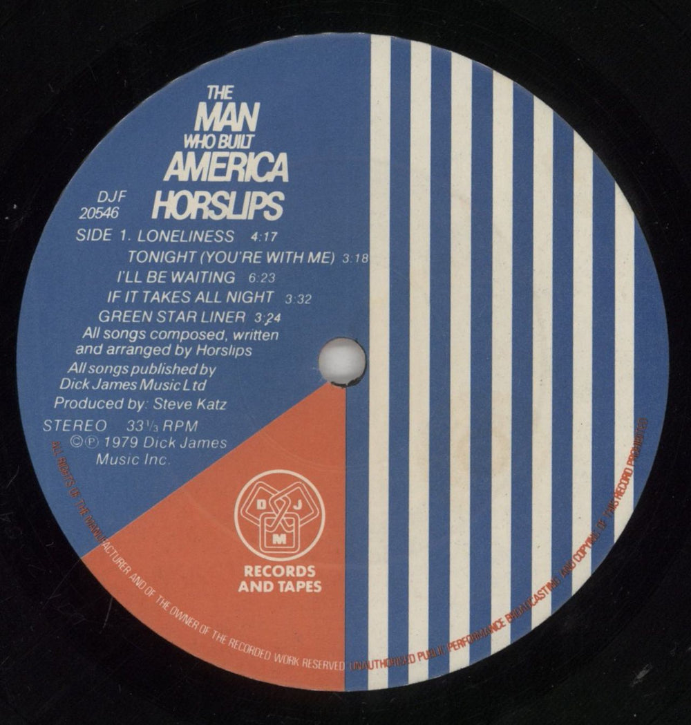 Horslips The Man Who Built America + Inner UK vinyl LP album (LP record) OSLLPTH330591