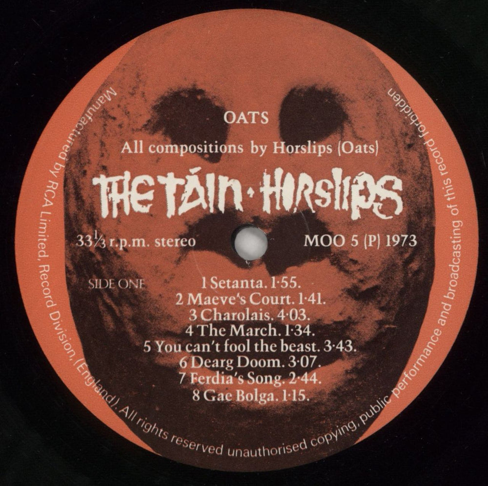 Horslips The Táin UK vinyl LP album (LP record) OSLLPTH597619