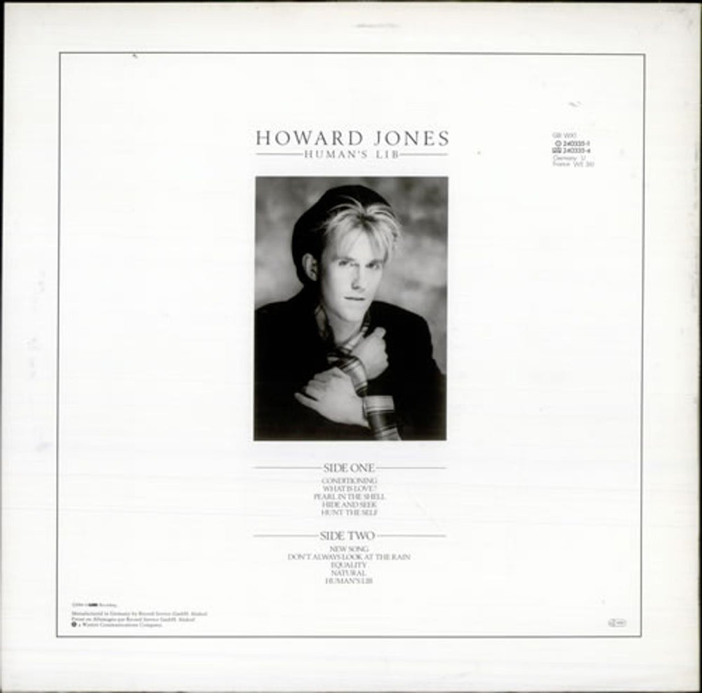 Howard Jones Human's Lib German vinyl LP album (LP record) HOWLPHU231412