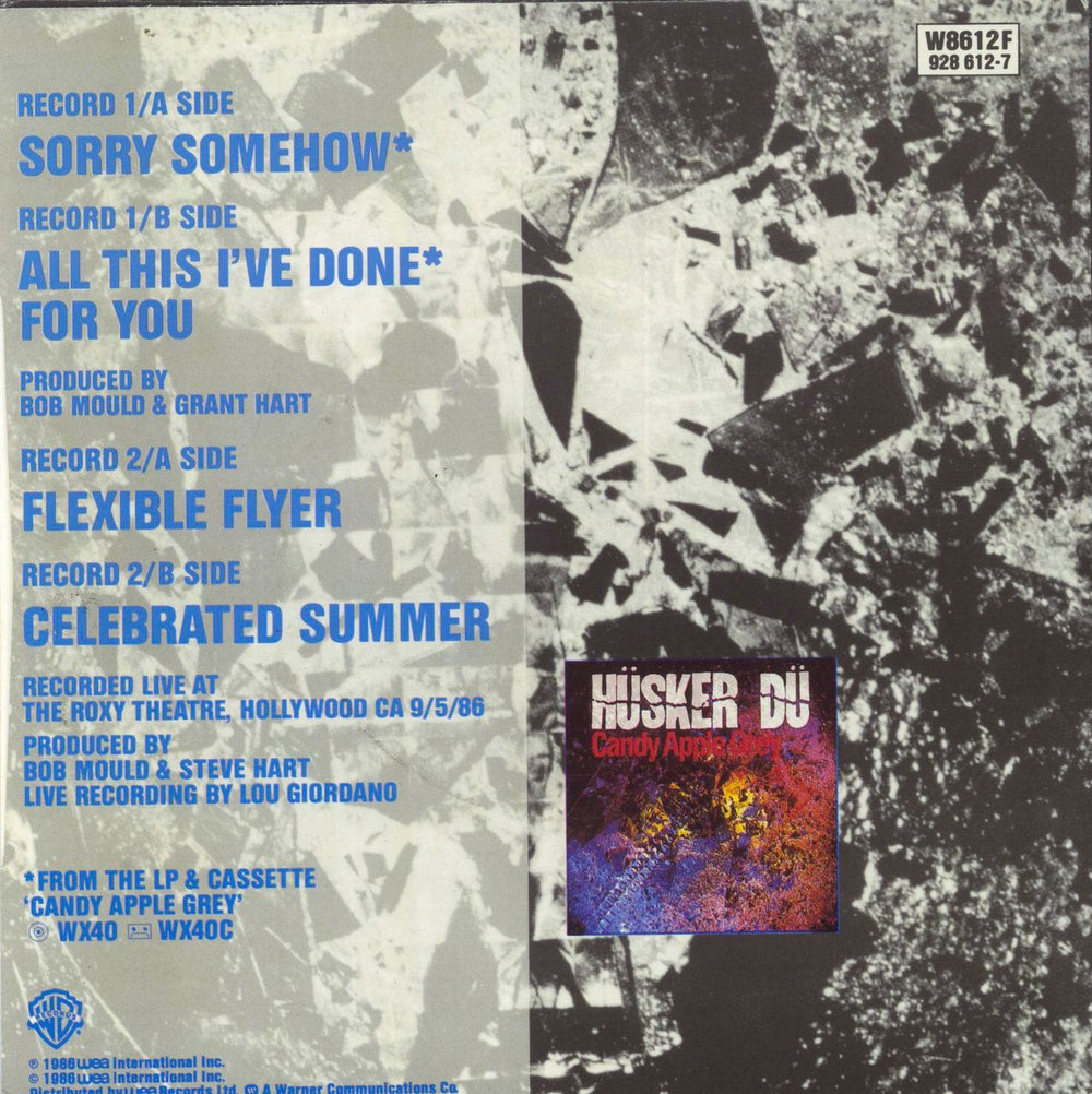 Husker Du Sorry Somehow UK 7" vinyl single (7 inch record / 45)