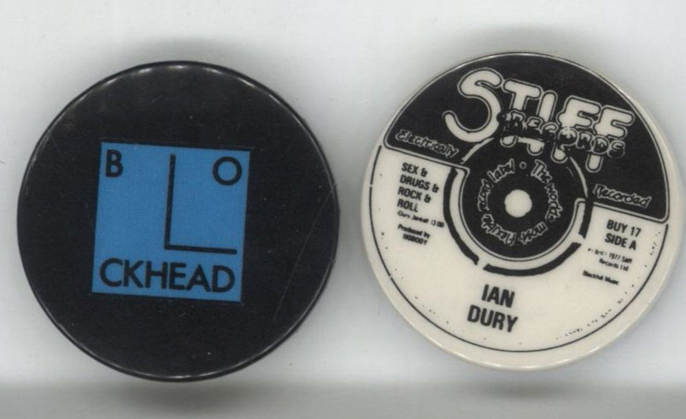Ian Dury Ian Dury Two Badges UK Promo badge BADGES