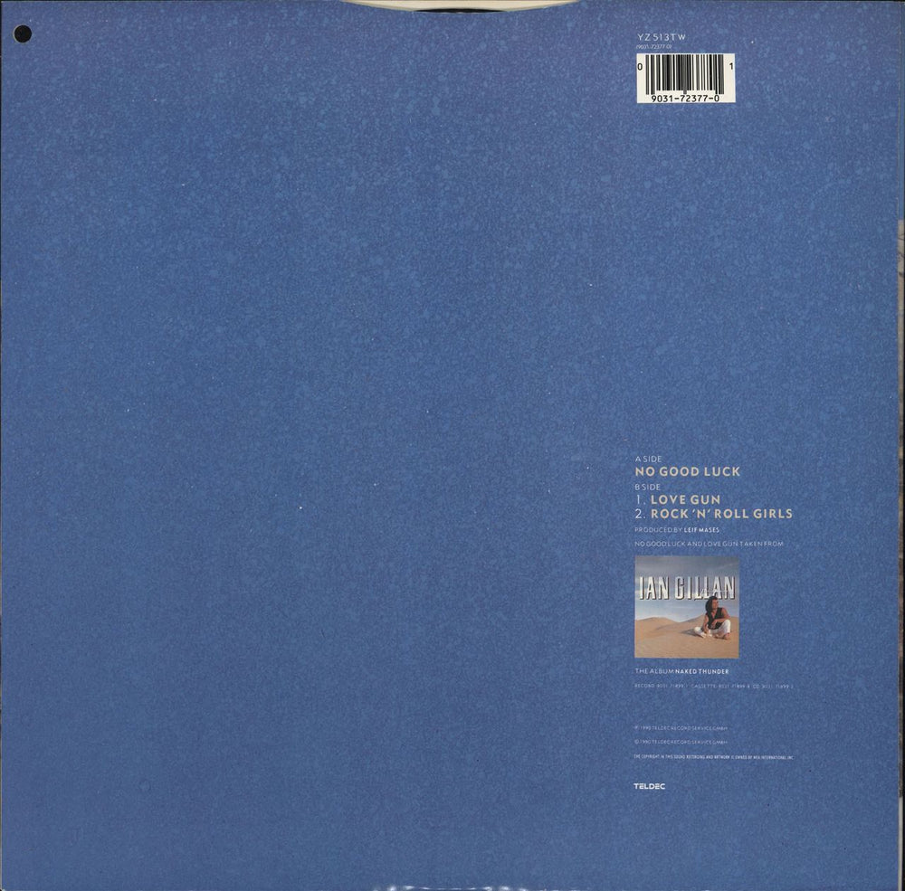 Ian Gillan No Good Luck - Withdrawn sleeve - EX UK 12" vinyl single (12 inch record / Maxi-single) 090317237701