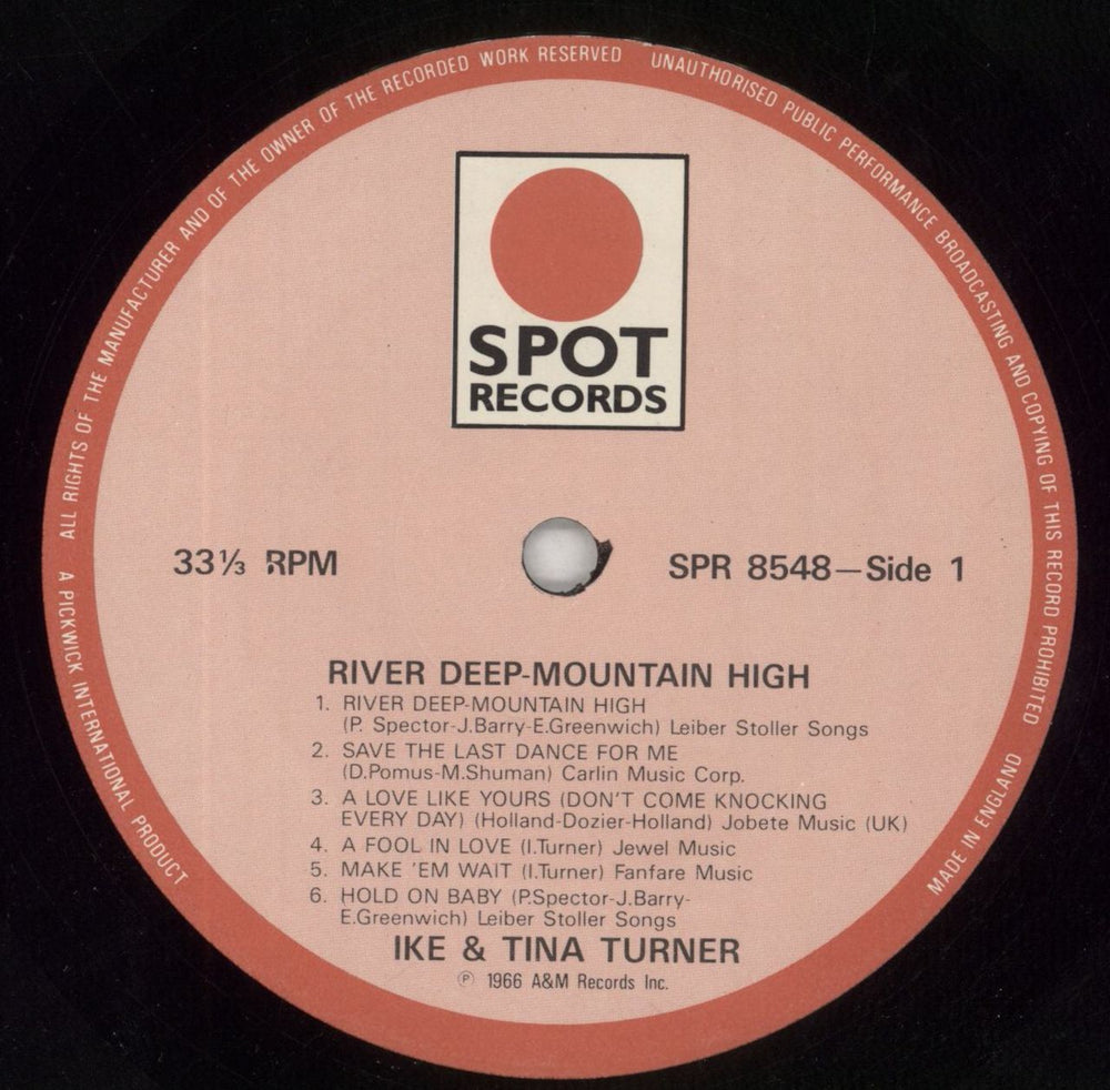 Ike & Tina Turner River Deep - Mountain High UK vinyl LP album (LP record) I&TLPRI807123