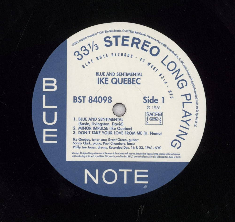 Ike Quebec Blue And Sentimental - 180gm Vinyl UK vinyl LP album (LP record)