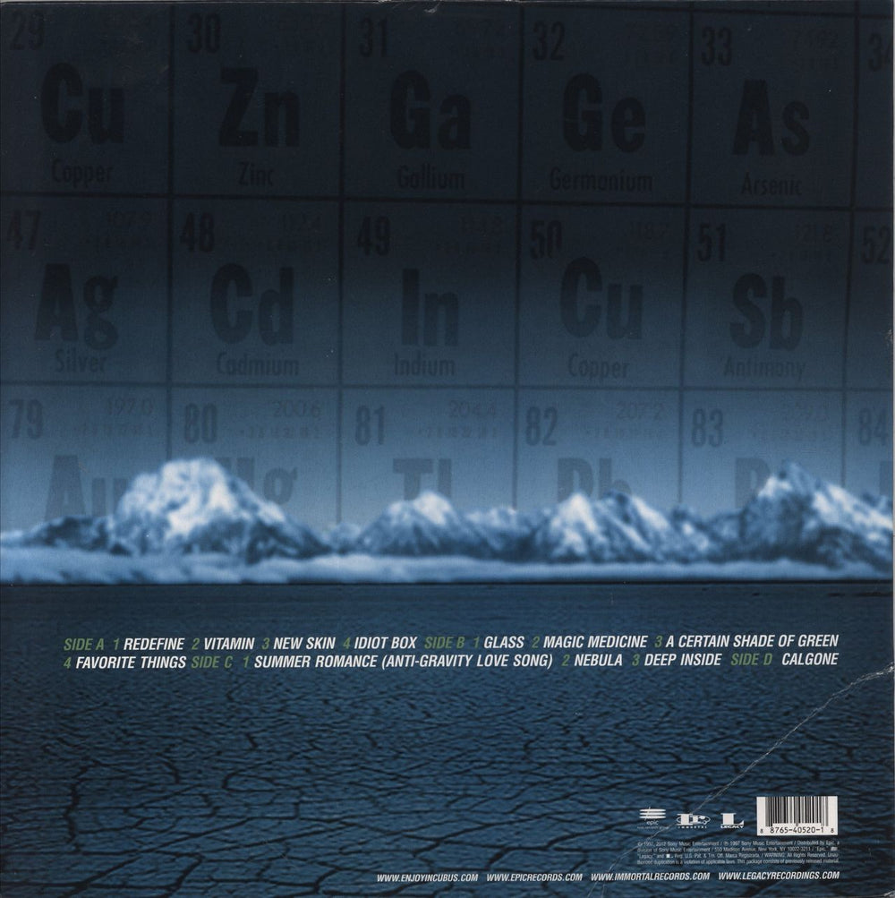 Incubus S.C.I.E.N.C.E. - 180gm UK 2-LP vinyl record set (Double LP Album) 887654052018