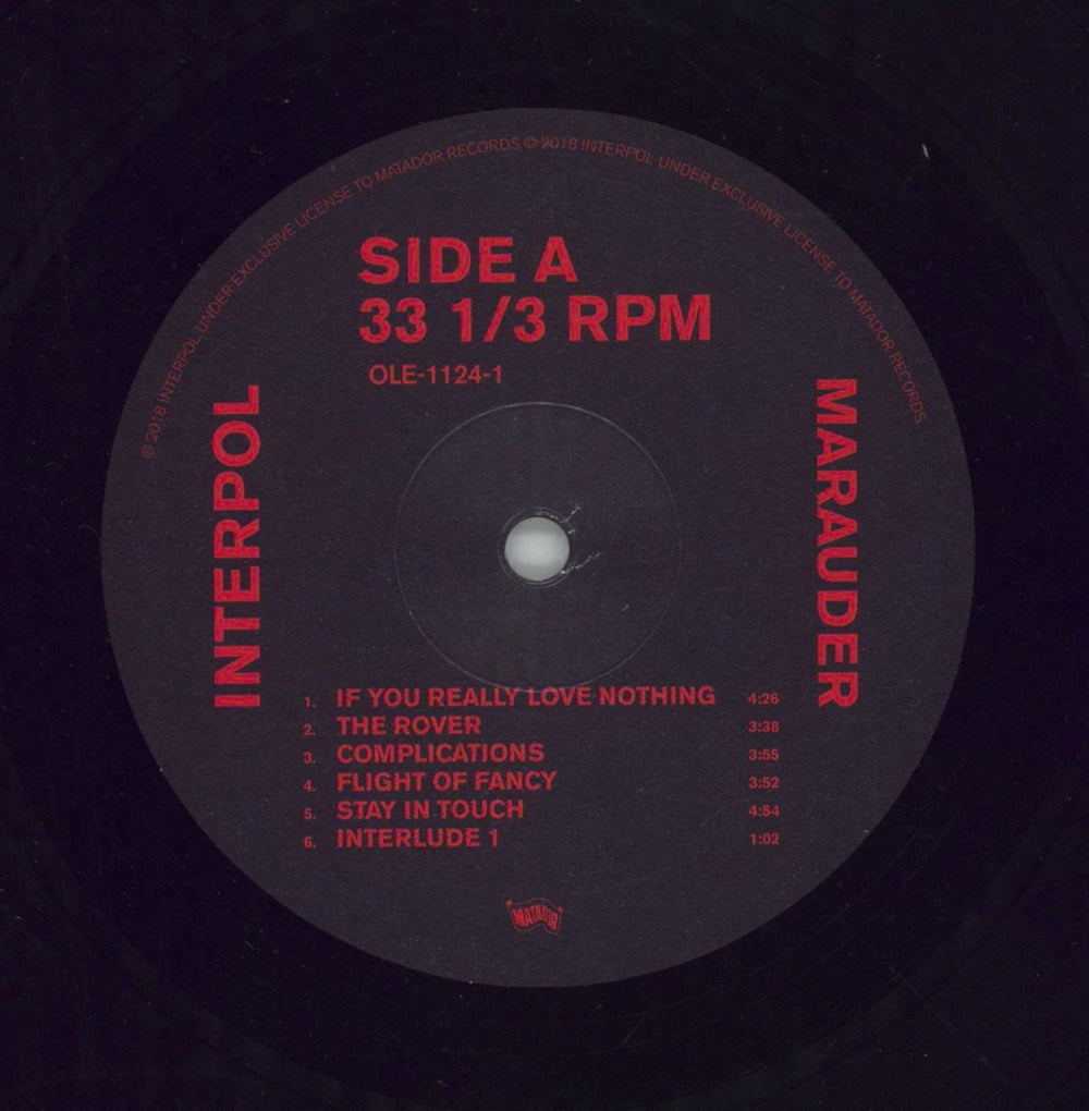 Interpol Marauder UK vinyl LP album (LP record) ITPLPMA859619