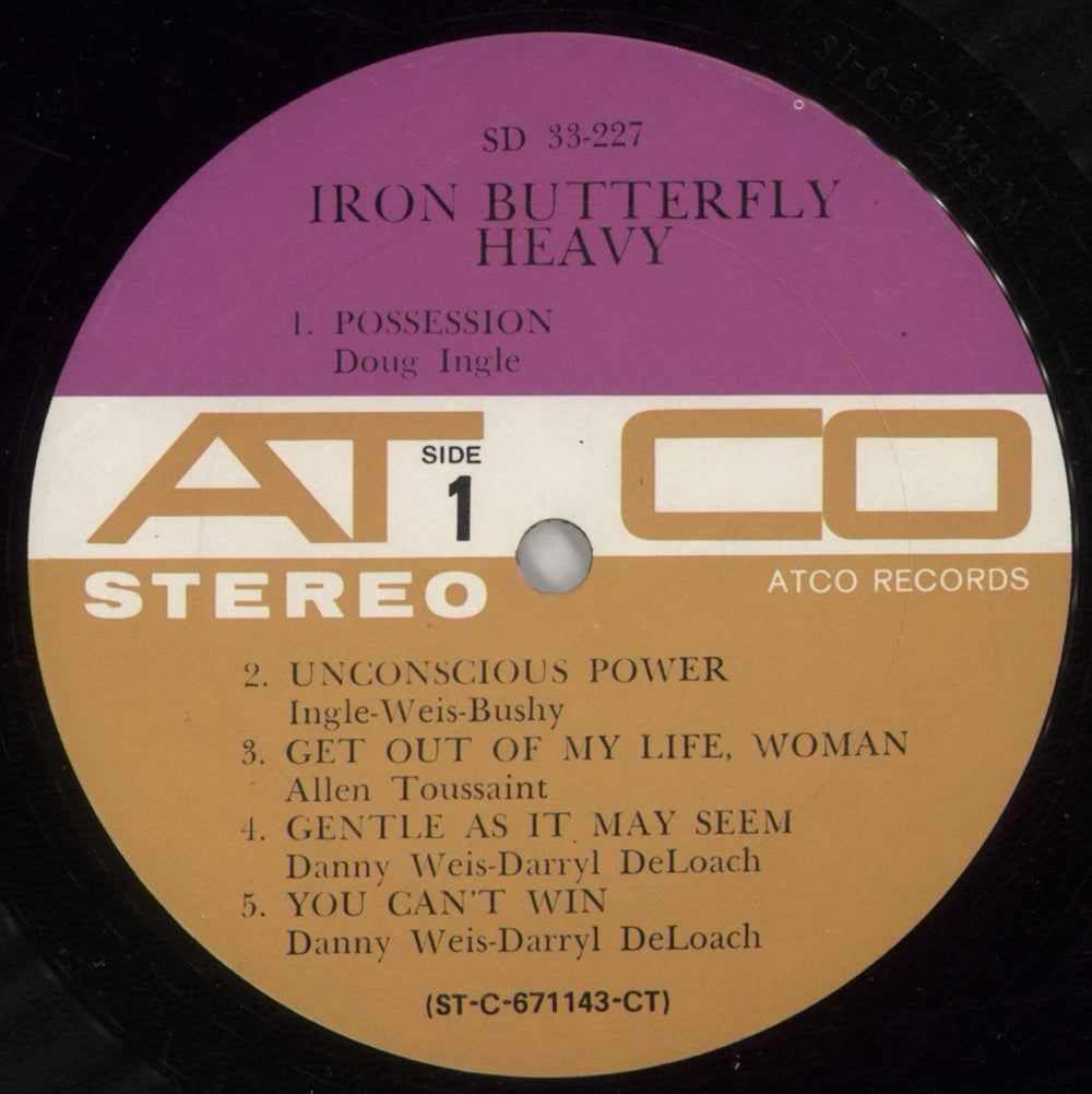 Iron Butterfly Heavy - VG US vinyl LP album (LP record) IRBLPHE871066