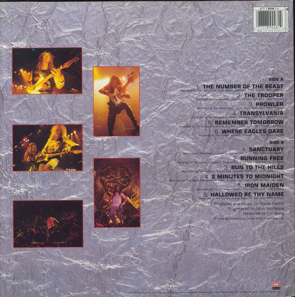 Iron Maiden A Real DEAD One - EX UK vinyl LP album (LP record) 077778924814